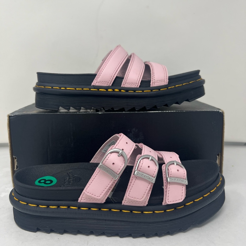 Dr Marten Blair Slides pink straps